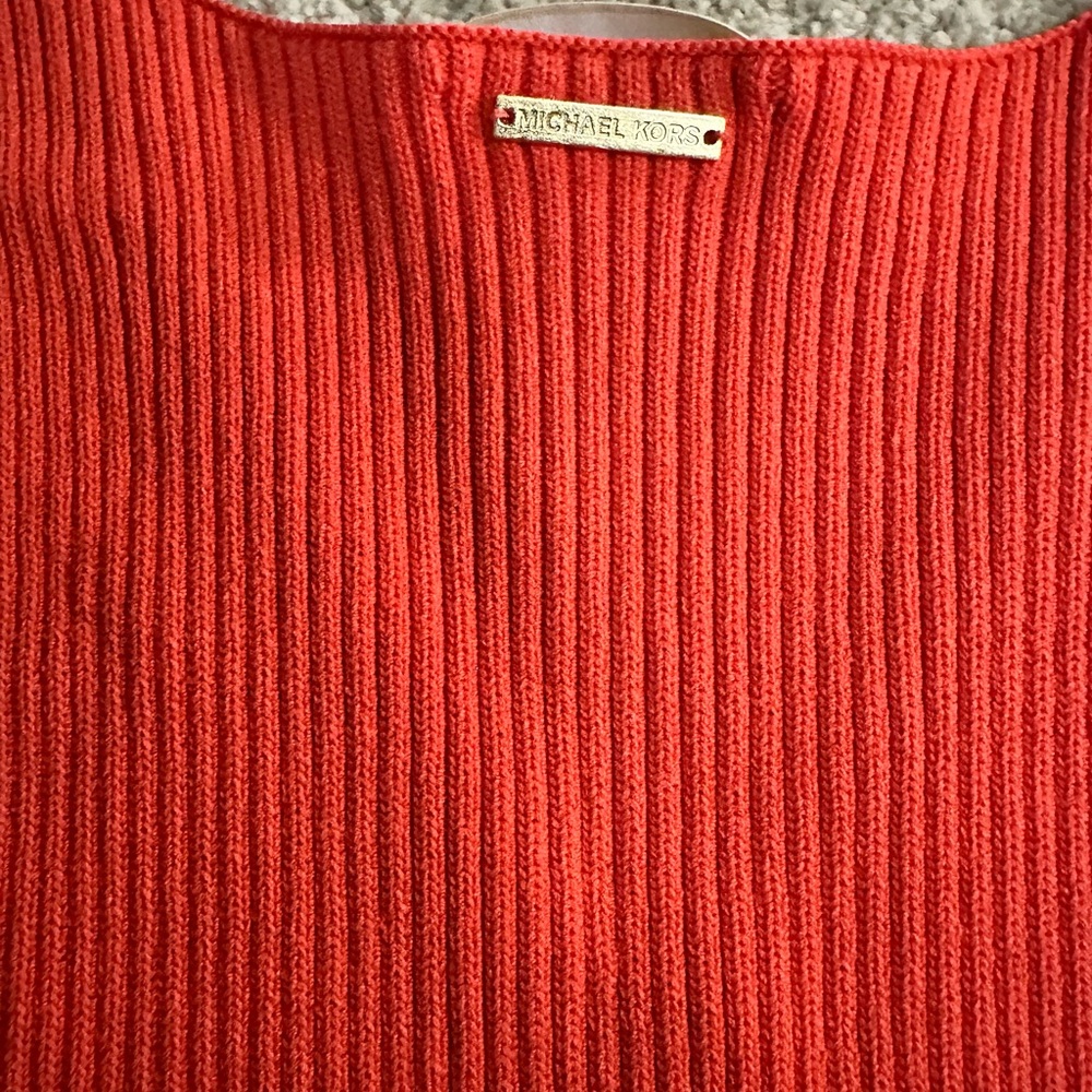 Red Ribbed Dress - Picture 3 of 5